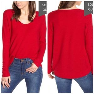 Madewell Kimball Merino Wool Sweater Firetruck Red